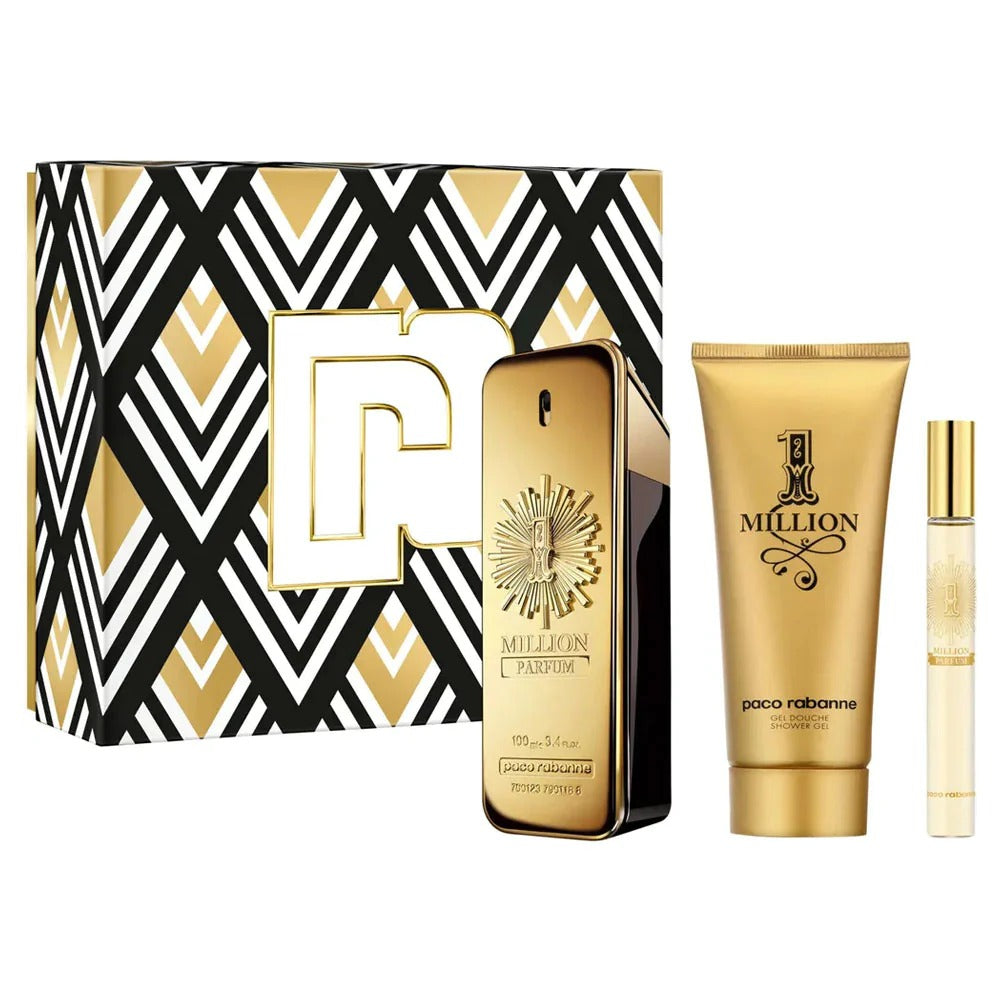 Paco Rabanne One Million Parfum 100Mll+100Ml Shower Gel+10Ml 3Pcs Set
