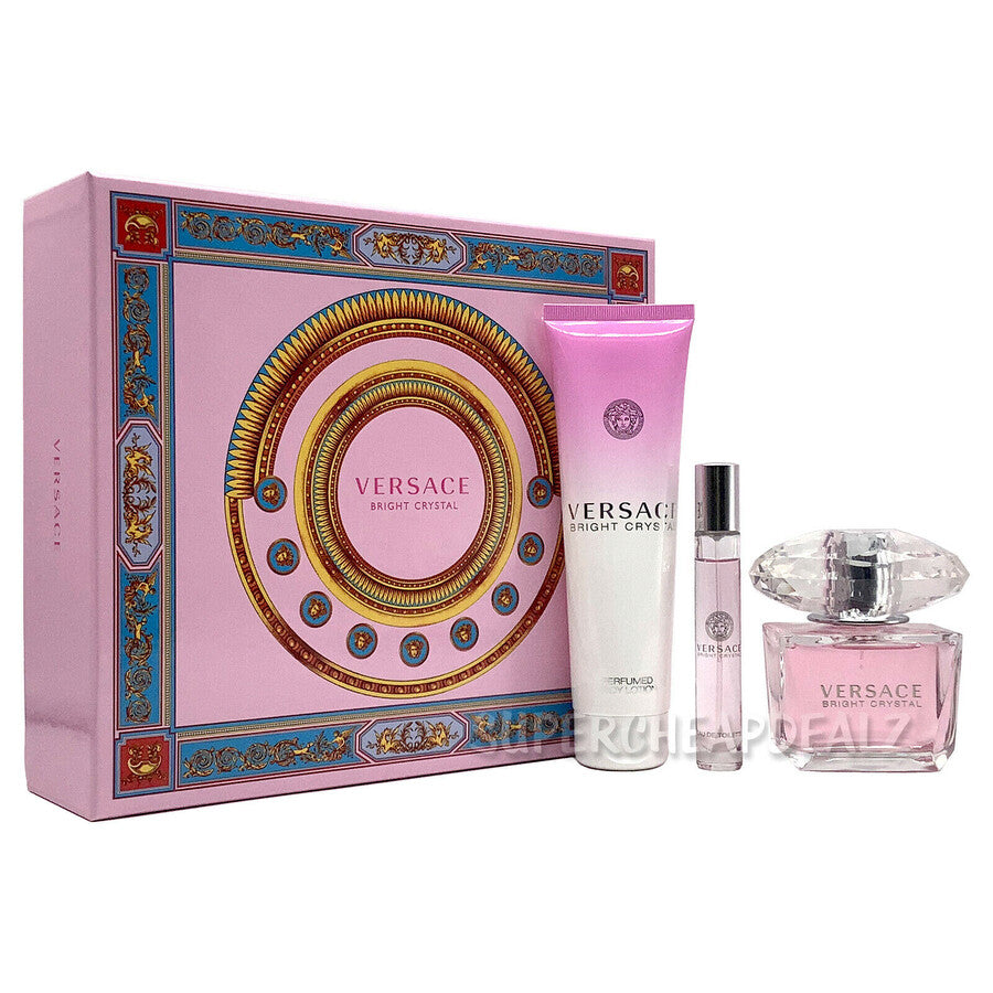 Versace Bright Crystal Edt 90ml 3Pc Bag Set