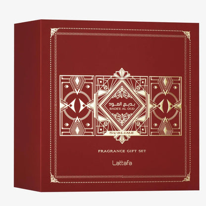 Lattafa Bade'e Al Oud Sublime Gift Set EDP 100ML + EDP 12ML + Hair Mist 50ML