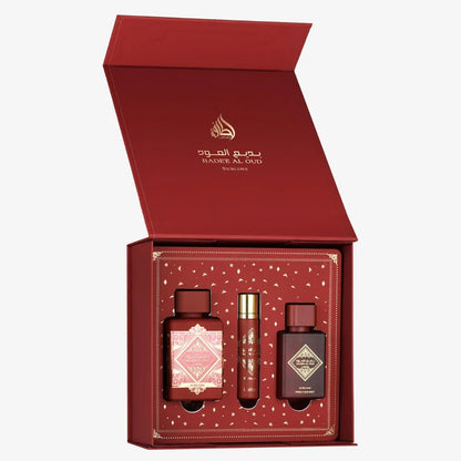 Lattafa Bade'e Al Oud Sublime Gift Set EDP 100ML + EDP 12ML + Hair Mist 50ML
