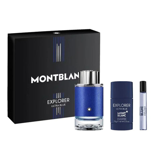 Mont Blanc Explorer Ultra Blue Edp (100ml+7.5ML+Ds) 3Pcs Set