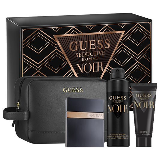 Guess Seductive Homme Noir Edt100Ml 3 Pcs Bag Set
